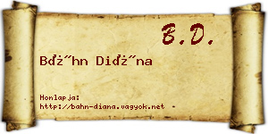Báhn Diána névjegykártya